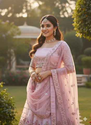 Women Bridal & Party Wear Lehenga Choli | Heavy Embroidery | Indi Inside