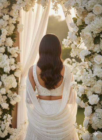 Off-White Lehenga Choli for Wedding | Designer Off-White Lehenga Online