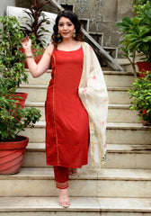 Maroon Gota Lace Embellished Suit Set 185-MRN