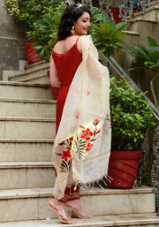 Maroon Gota Lace Embellished Suit Set 185-MRN