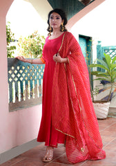 Pink Gota Lace Embellished Suit Set 187-PNK