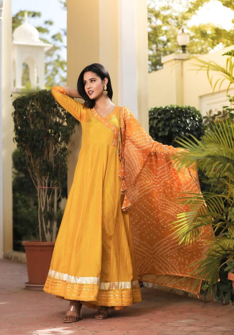 Meera Mustard Bahndhani Suit Set 222-MST