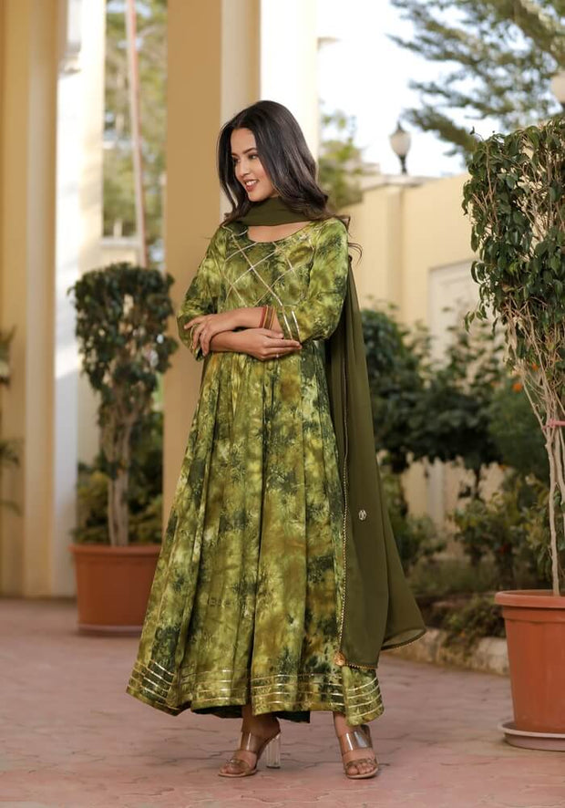Isha Shibori Green Suit Set 225-GRN