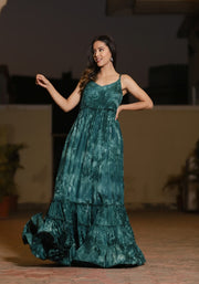 Aliza Green Tie n Dye Maxi Dress 227-GRN