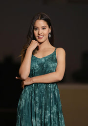 Aliza Green Tie n Dye Maxi Dress 227-GRN