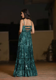 Aliza Green Tie n Dye Maxi Dress 227-GRN