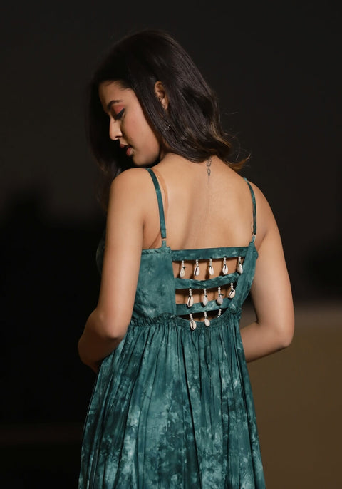 Aliza Green Tie n Dye Maxi Dress 227-GRN