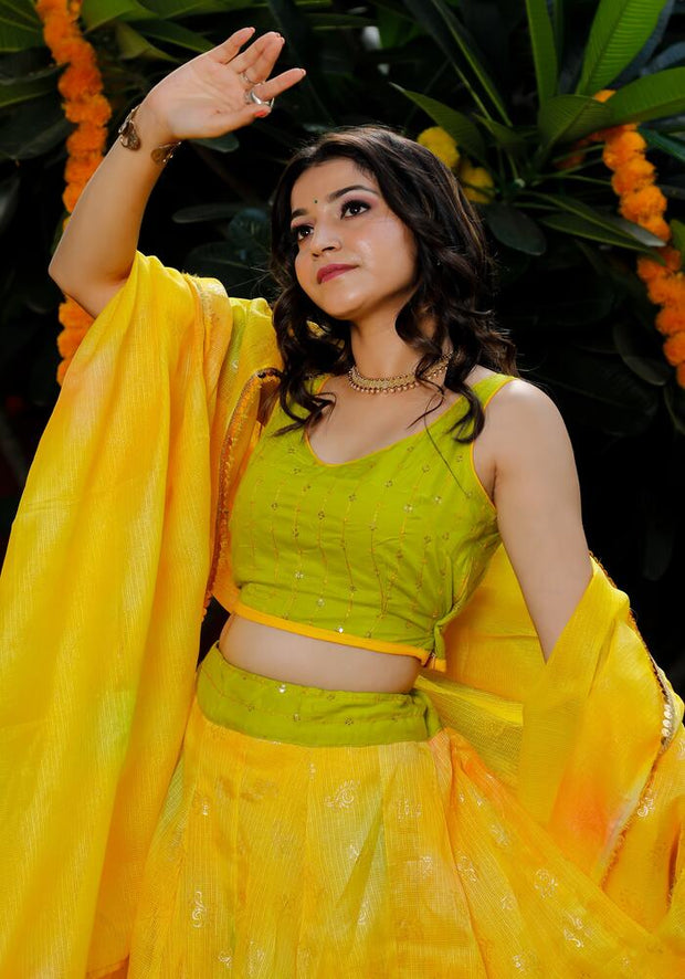 Jalpari Lehenga Set 104-YLW