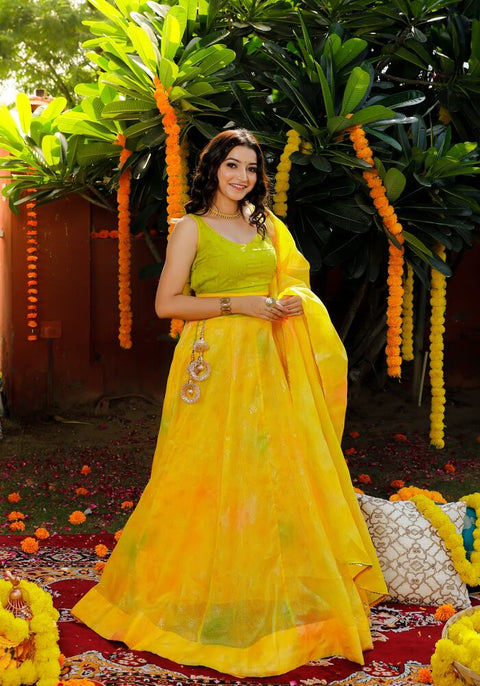 Jalpari Lehenga Set 104-YLW