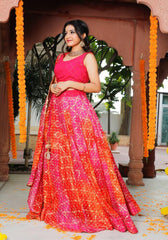 Bandhani Lehenga Set 106-PNK