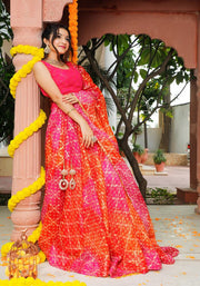 Bandhani Lehenga Set 106-PNK