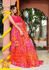 Bandhani Lehenga Set 106-PNK