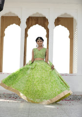 Sara Green Tie n Dye Lehenga Set 114-GRN