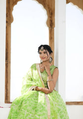 Sara Green Tie n Dye Lehenga Set 114-GRN