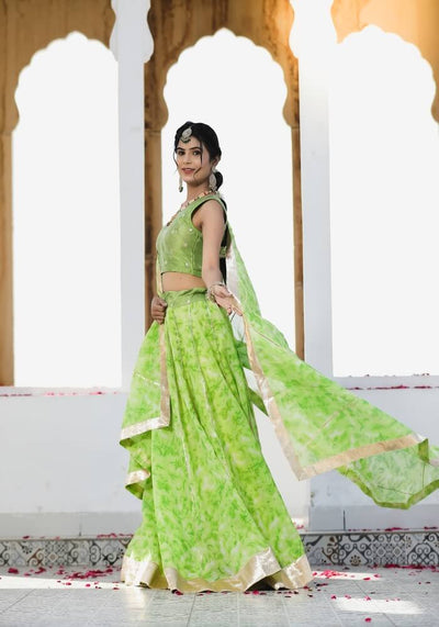 Sara Green Tie n Dye Lehenga Set 114-GRN