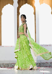 Sara Green Tie n Dye Lehenga Set 114-GRN