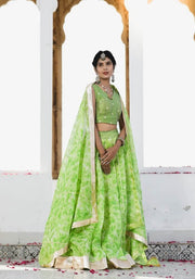 Sara Green Tie n Dye Lehenga Set 114-GRN