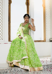 Sara Green Tie n Dye Lehenga Set 114-GRN