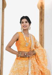 Sara Mustard Tie n Dye Lehenga Set 114-MST