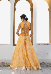 Sara Mustard Tie n Dye Lehenga Set 114-MST