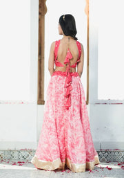 Sara Peach Tie n Dye Lehenga Set 114-PCH