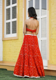 Mehr Red Floral Lehenga Set 115-RED