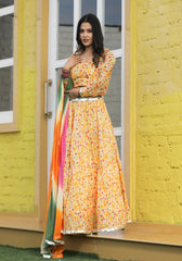 Anika Yellow Floral Lehenga Set 116-YLW