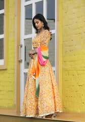 Anika Yellow Floral Lehenga Set 116-YLW