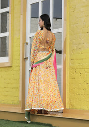Anika Yellow Floral Lehenga Set 116-YLW