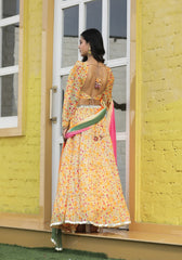 Anika Yellow Floral Lehenga Set 116-YLW