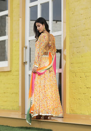 Anika Yellow Floral Lehenga Set 116-YLW