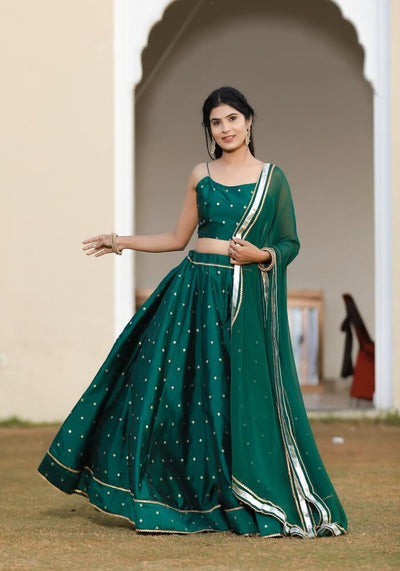 Maya Green Silk Lehenga Set 119-GRN