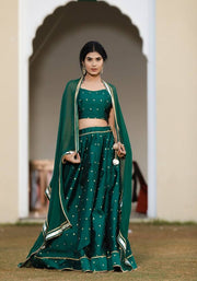 Maya Green Silk Lehenga Set 119-GRN