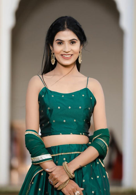 Maya Green Silk Lehenga Set 119-GRN