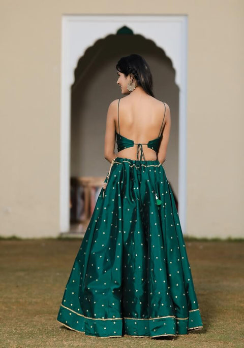Maya Green Silk Lehenga Set 119-GRN
