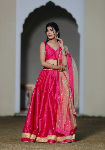 Trending Pink Silk Lehenga for Wedding
