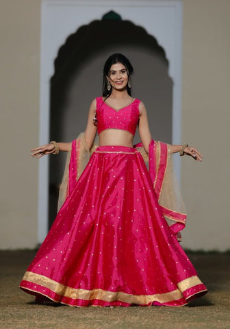 Trending Pink Silk Lehenga for Wedding