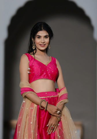 Trending Pink Silk Lehenga for Wedding
