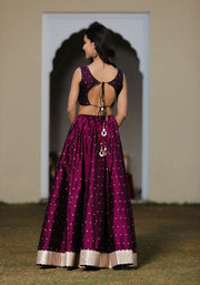 Maya Wine Silk Lehenga Set 119-WNE