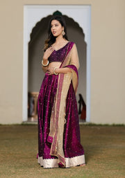Maya Wine Silk Lehenga Set 119-WNE