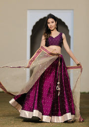 Maya Wine Silk Lehenga Set 119-WNE