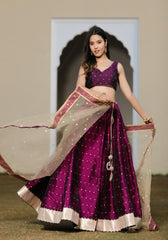 Maya Wine Silk Lehenga Set 119-WNE