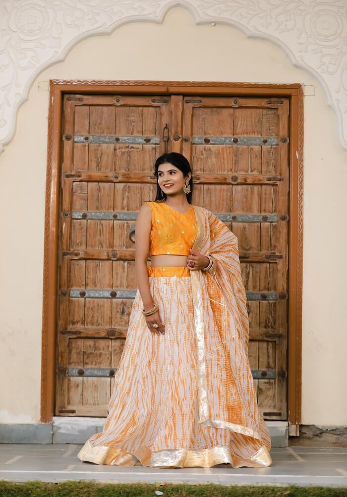Vedika Mustard Tie n Dye Lehenga Set 120-MST