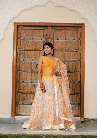 Vedika Mustard Tie n Dye Lehenga Set 120-MST