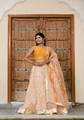 Vedika Mustard Tie n Dye Lehenga Set 120-MST