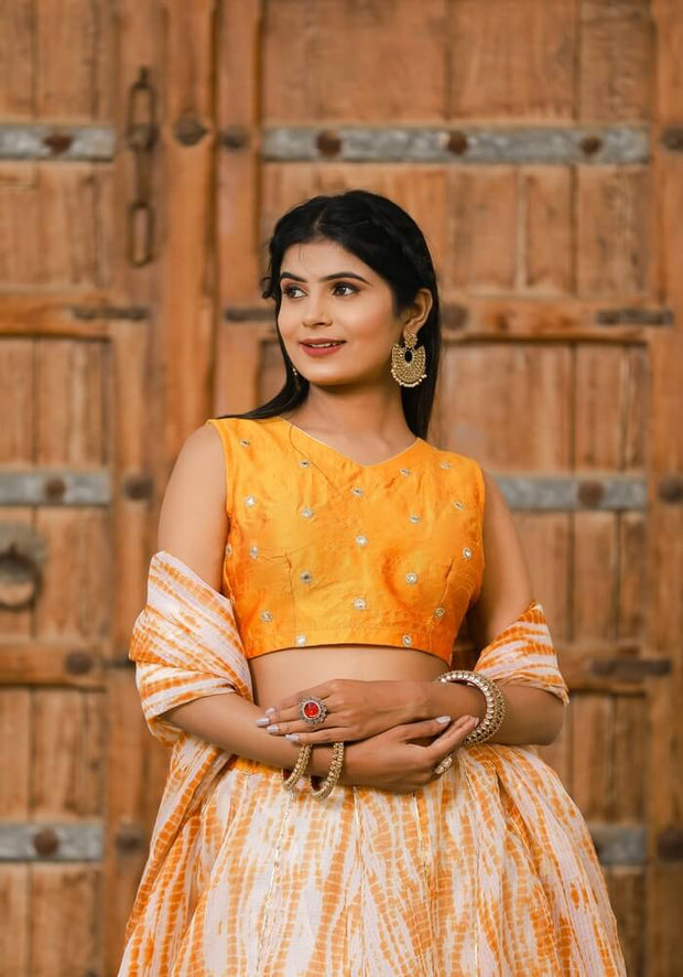 Vedika Mustard Tie n Dye Lehenga Set 120-MST
