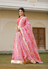 Vedika Peach Tie n Dye Lehenga Set 120-PCH