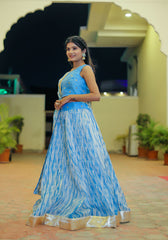 Vedika Blue Tie n Dye Lehenga Set 120-SKB