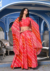 Shyla Peach Lehenga Set 122-PCH