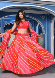 Shyla Peach Lehenga Set 122-PCH